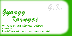 gyorgy kornyei business card